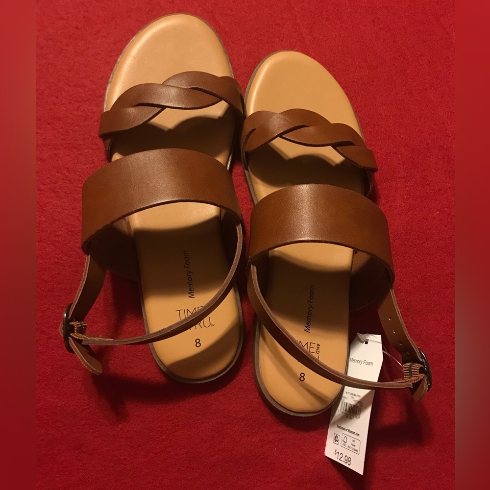 NWT TIME and TRU Memory Foam Sandals - Picture 2 of 13